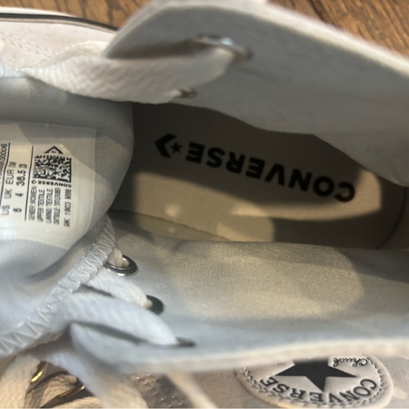 RARE Converse ALL STAR  High-Top Sneakers in Light Gray white Polka dots - Picture 8 of 11